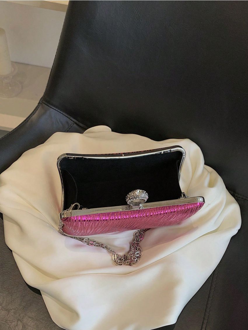 Glitter Box Bag Mini Clip Top Glamorous For Party