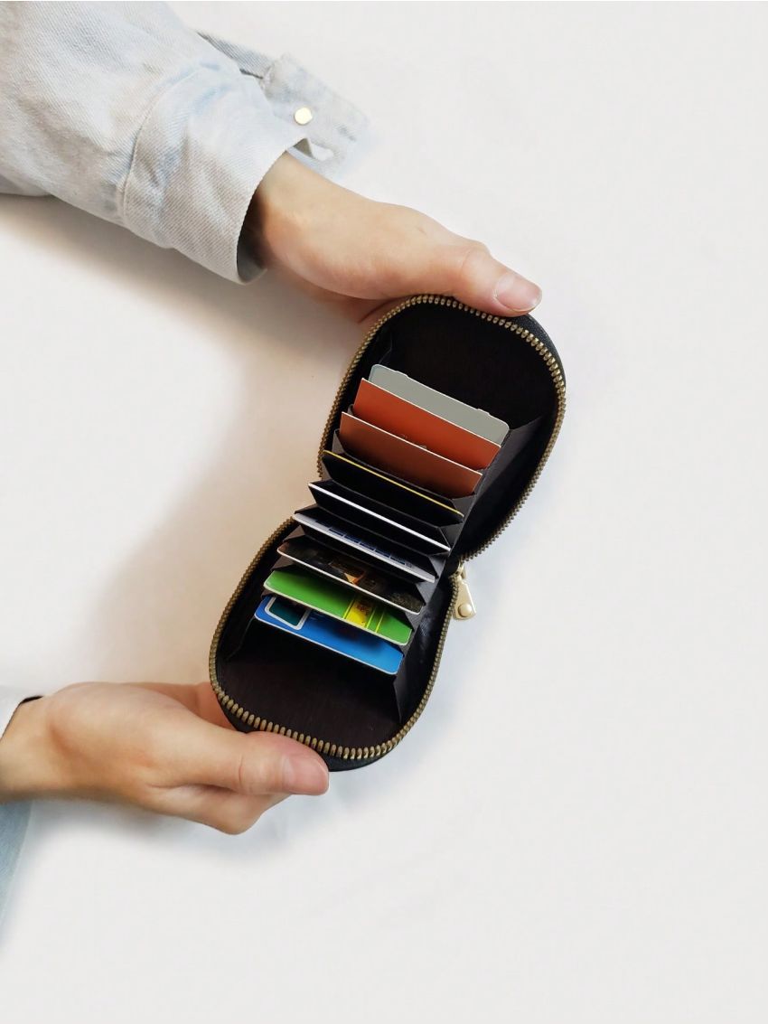 Cartoon Penguin Shaped Card Holder Zipper Around