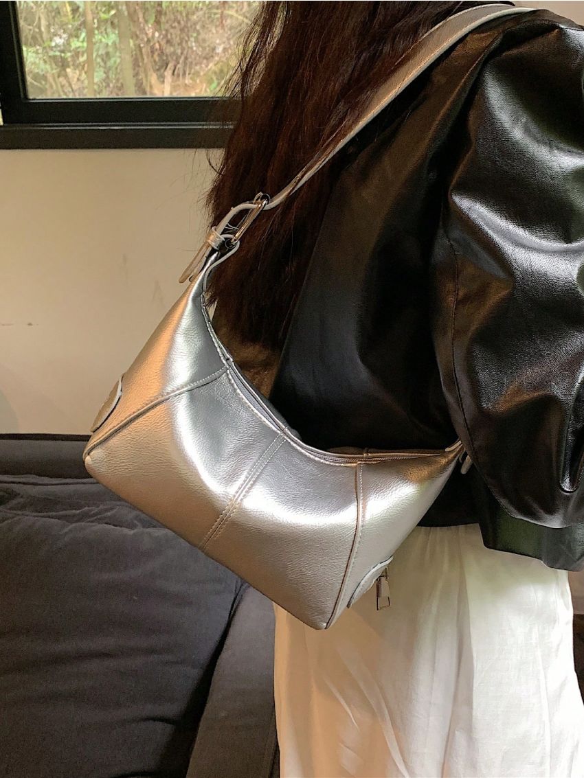 Mini Hobo Bag Metallic Pattern Funky Style