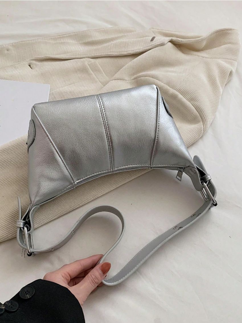 Mini Hobo Bag Metallic Pattern Funky Style
