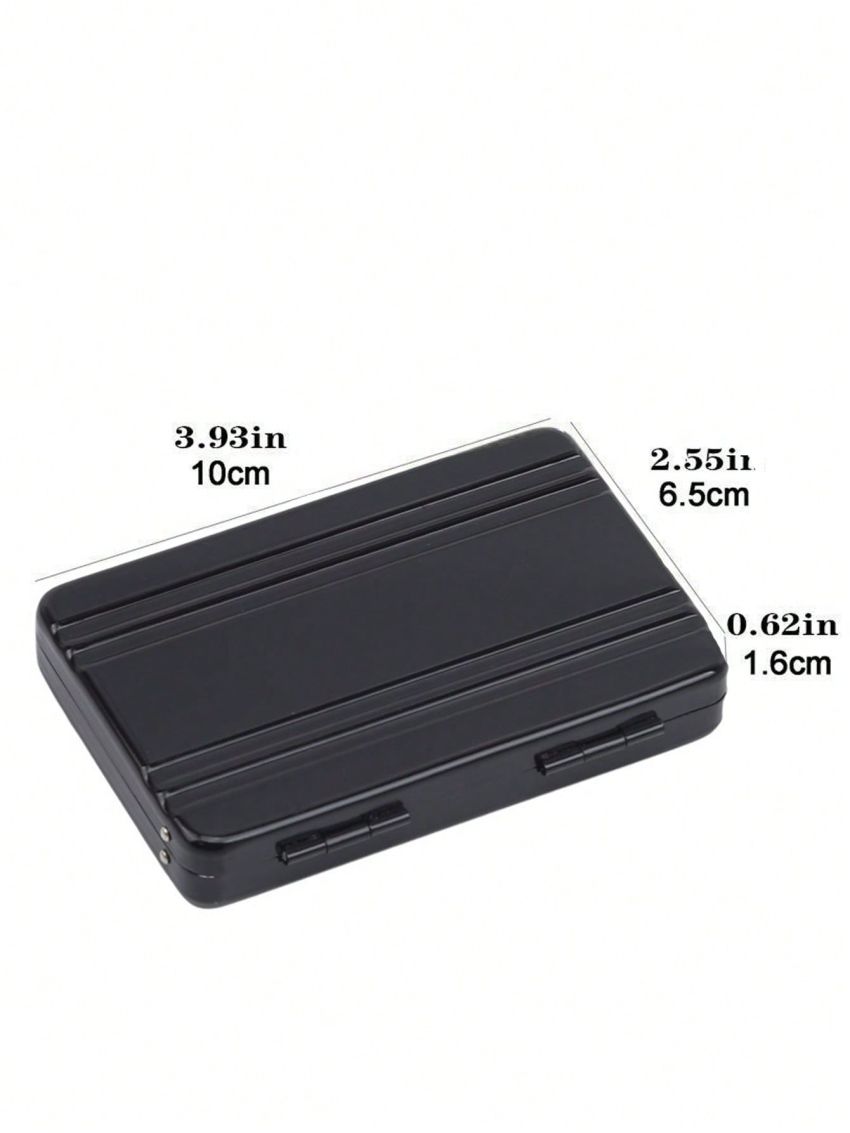 Lock Box Modeling Suitcase Aluminum Metal Business Card Holder Card Case