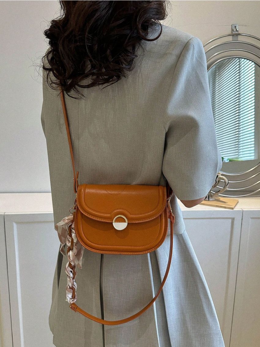 Mini Saddle Bag Braided Detail Flap