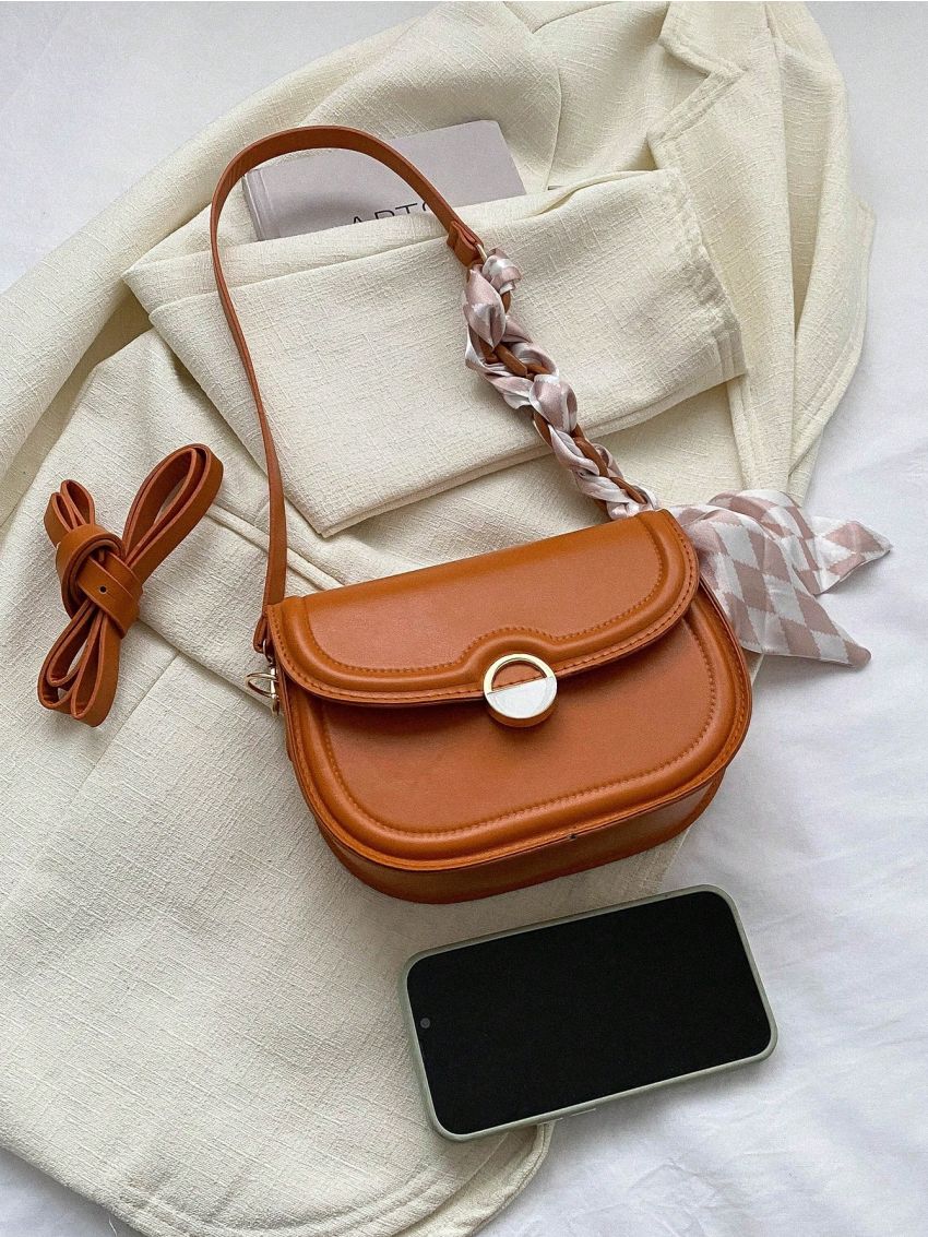 Mini Saddle Bag Braided Detail Flap