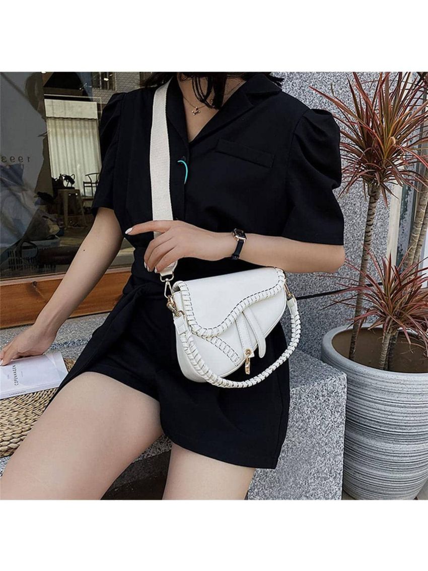 Women Saddle Shoulder Bag Clutch Purse Small Crossbody Bag Satchel Bags Handbag PU Leather