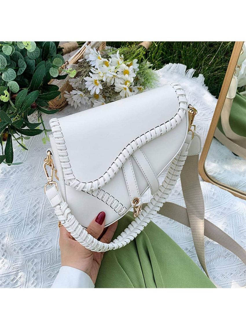 Women Saddle Shoulder Bag Clutch Purse Small Crossbody Bag Satchel Bags Handbag PU Leather