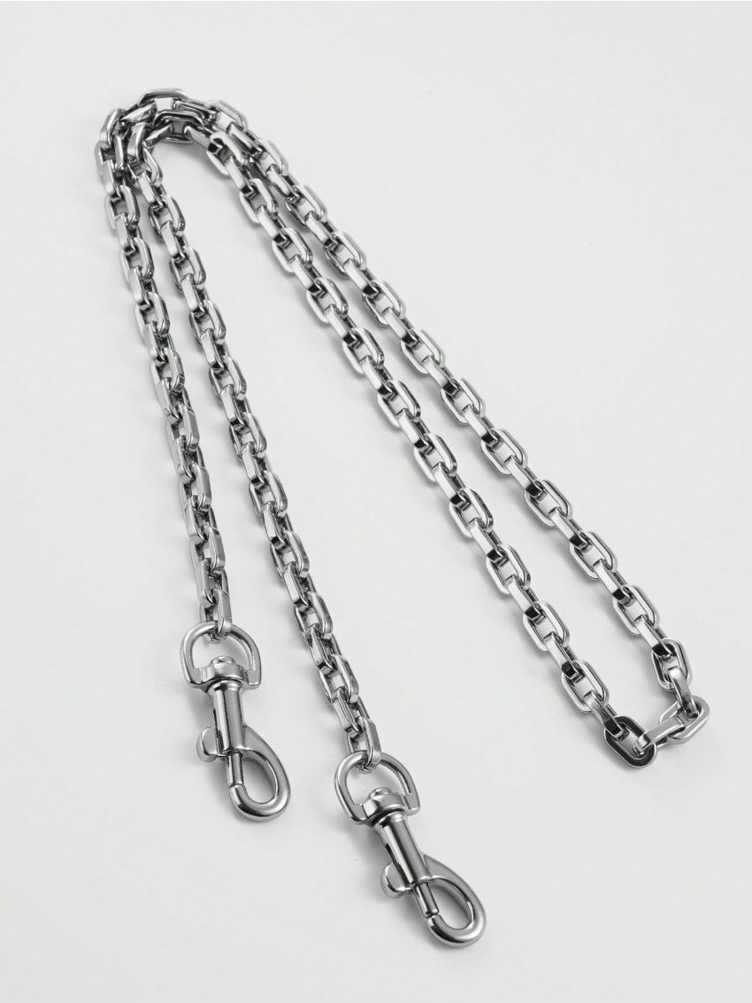 Minimalist Chain Bag Strap Silver Zinc Alloy