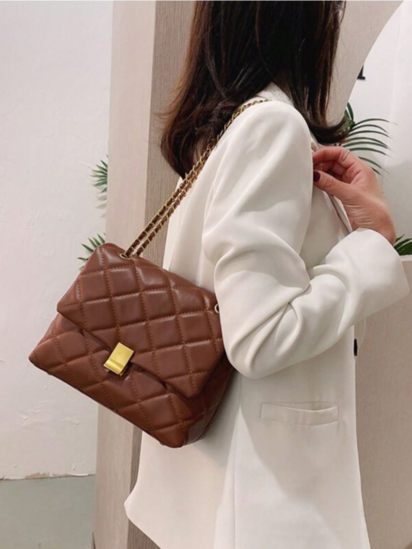Fashion Purse And Handbag Chain Shoulder Bag For Women Quilted Crossbody Bag