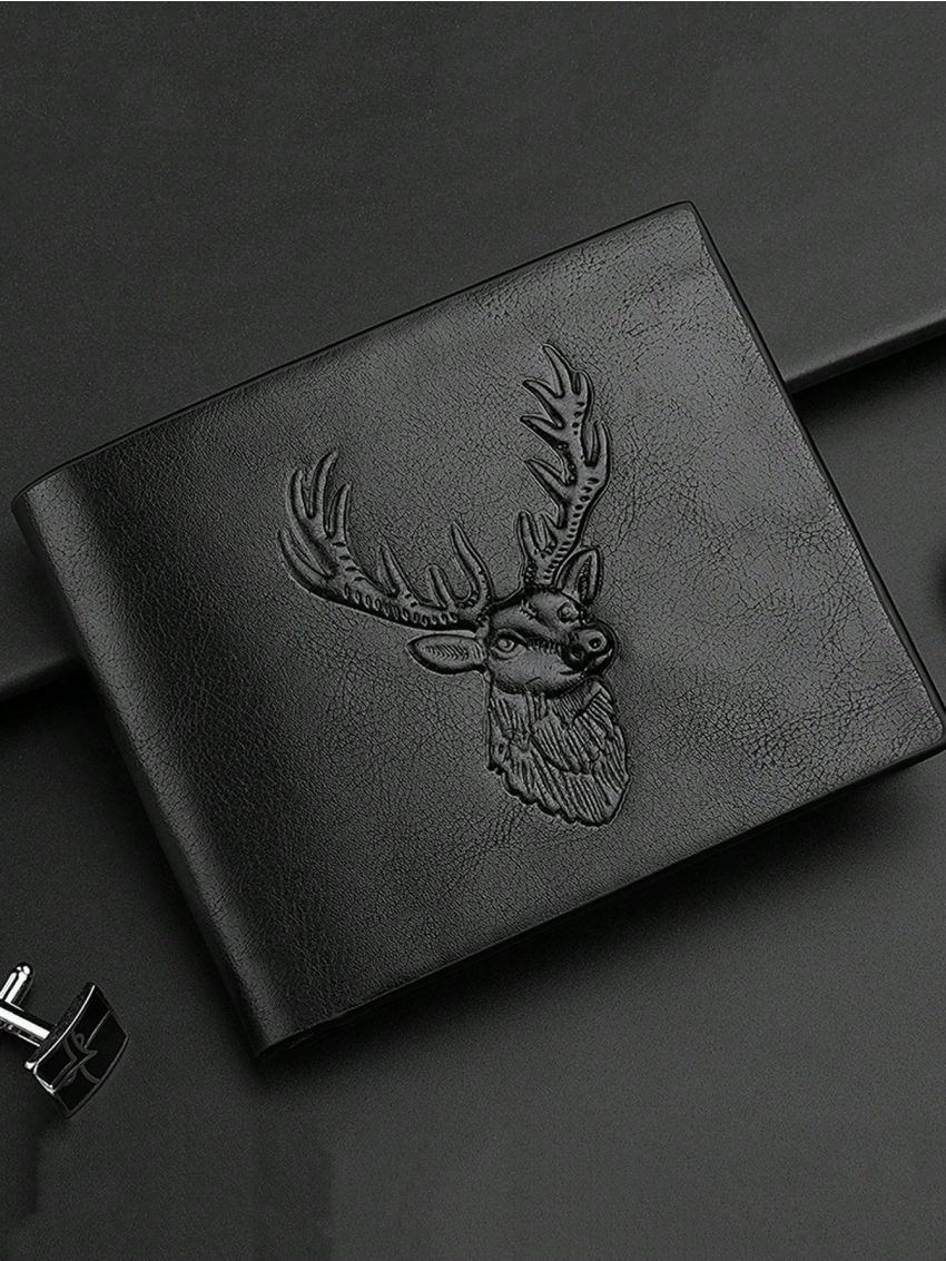 Elk Embossed Small Wallet PU
