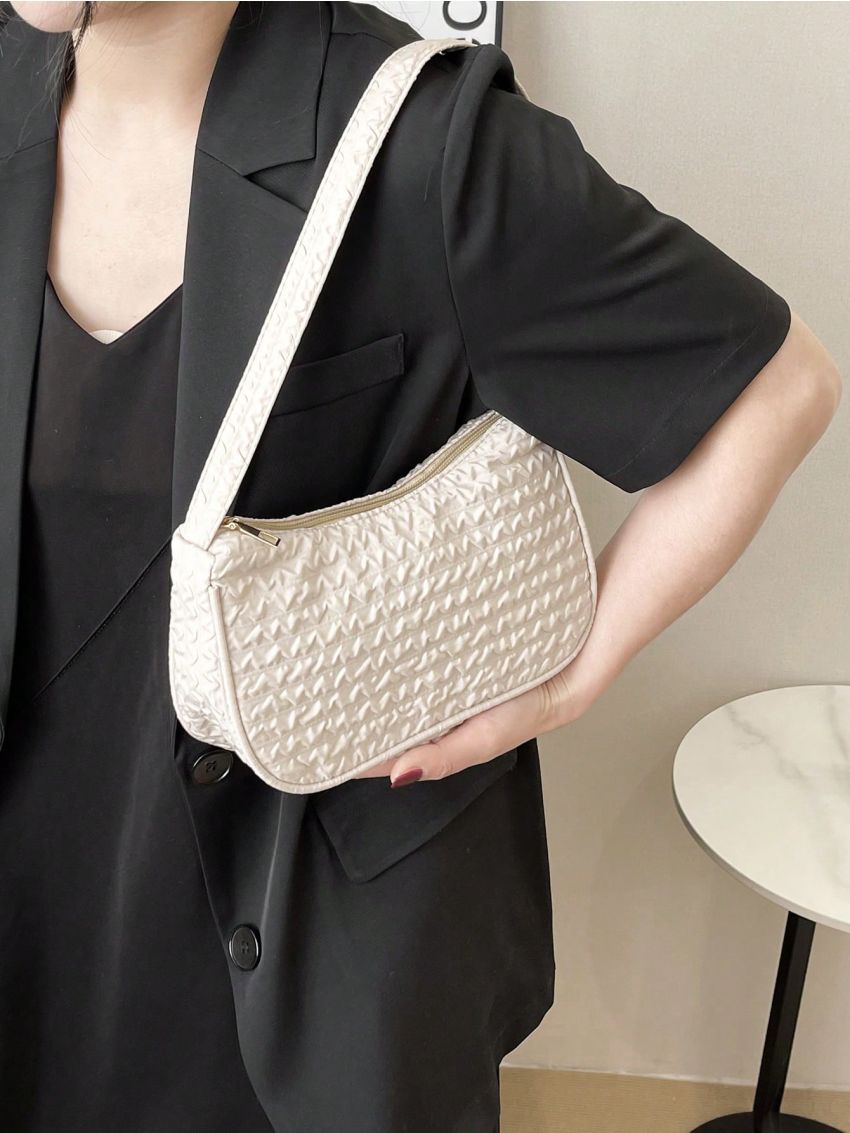 Small Ruched Bag Minimalist Solid Black