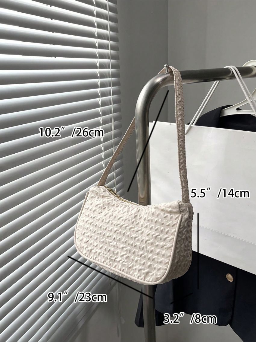 Small Ruched Bag Minimalist Solid Black