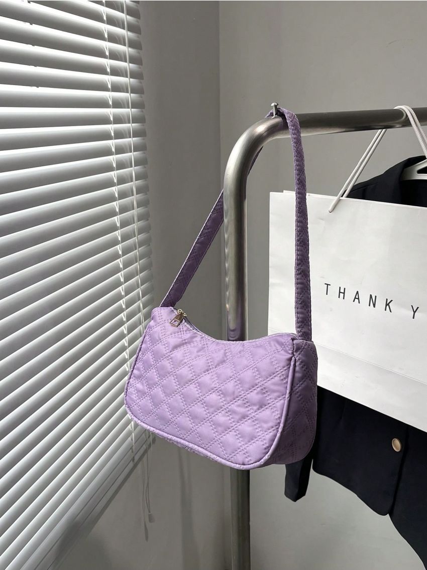 Small Hobo Bag Quilted Pattern Minimalist