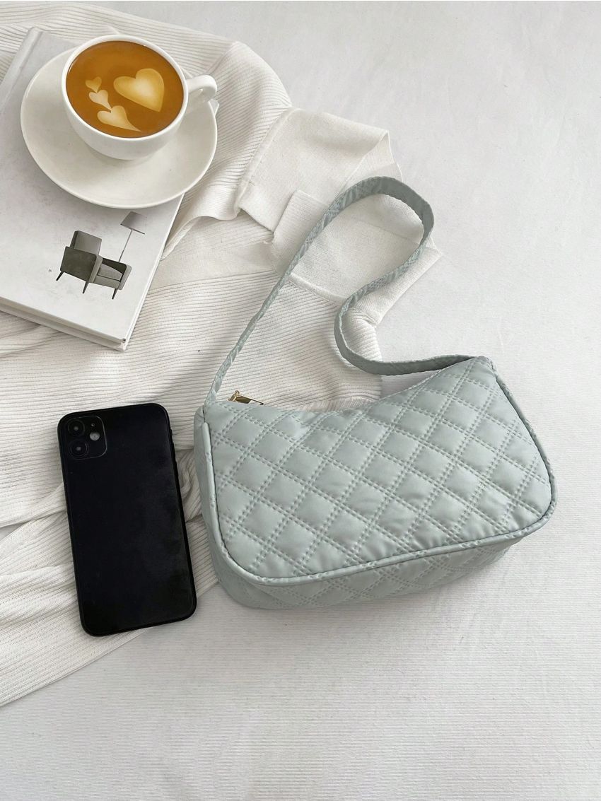 Small Hobo Bag Quilted Pattern Minimalist