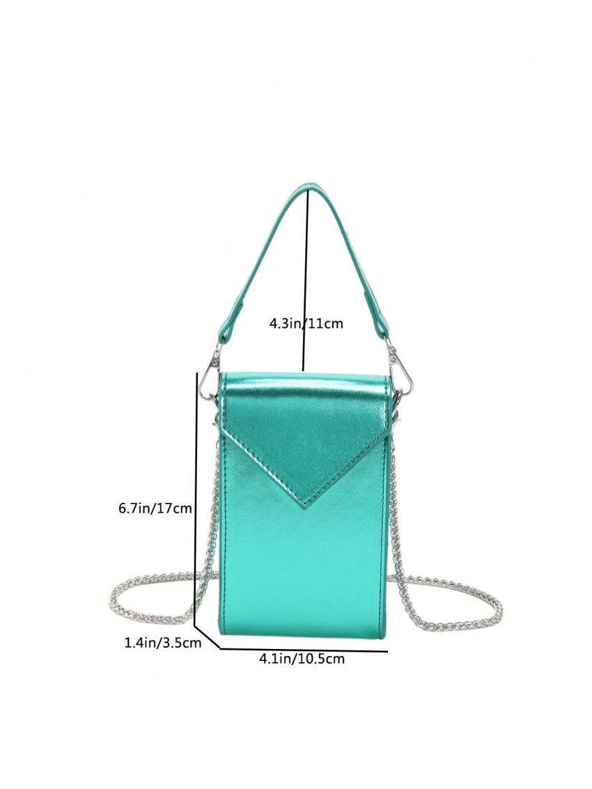 Mini Flap Square Bag Metallic Funky Chain