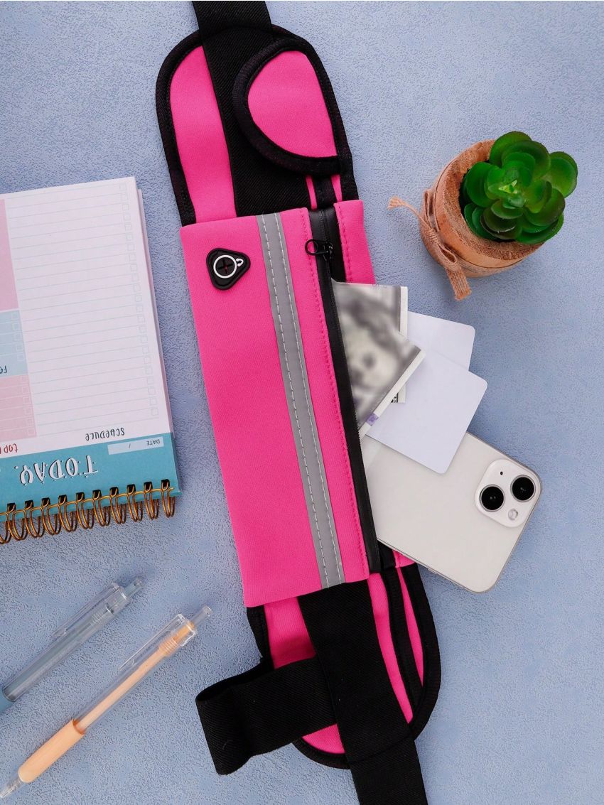 1pc Black Polyamide Waterproof Outdoor Running Bag