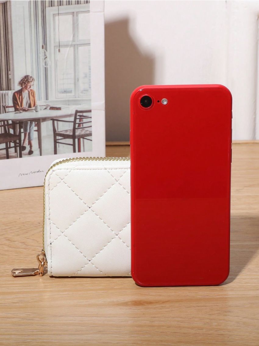 White Classic Card Holder Quilted Detail Zipper PU