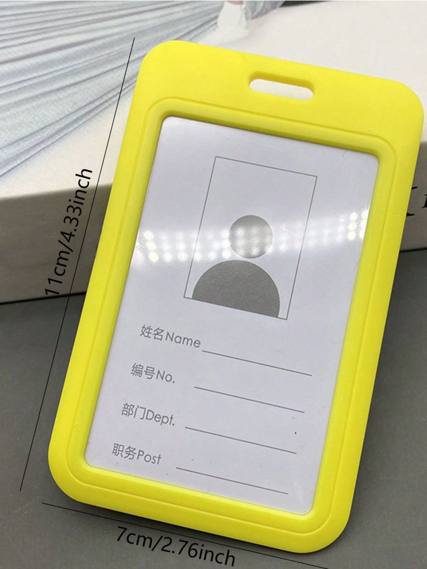 1pc Bank Bus Credit Card Holder Cover Storage Card & Id Holders Women Men Kid's Id Badge Protector