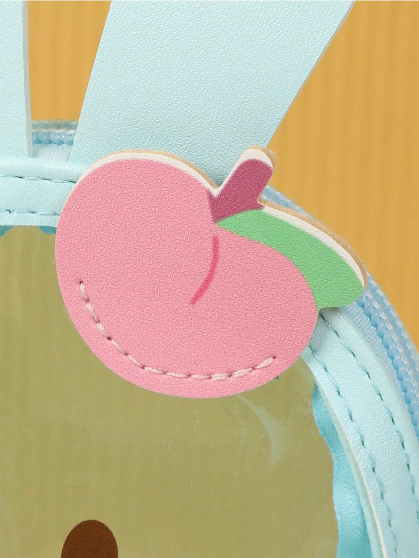 Cute Cartoon Kids Coin Purse Women Peach Small Zipper Pouch PVC Female Purses Mini Wallets