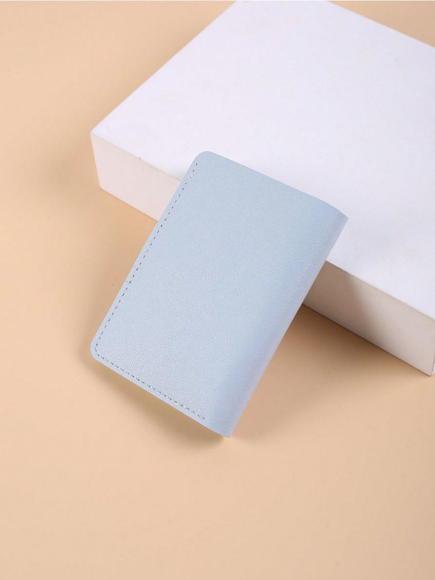 Men And Women General Daily Commuting Color Pu Simple Multi-Card Short Wallet