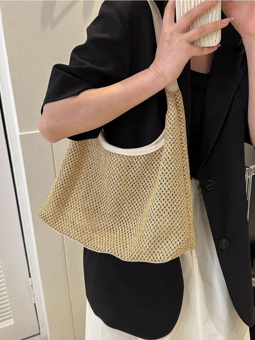 Paper Straw Bag Vacation Hollow Out