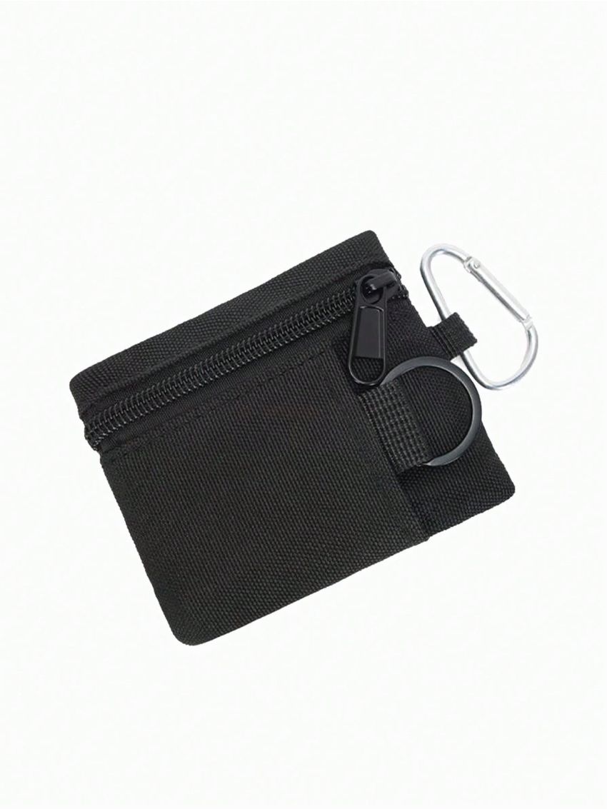 Black Coin Purse Zipper Polyester