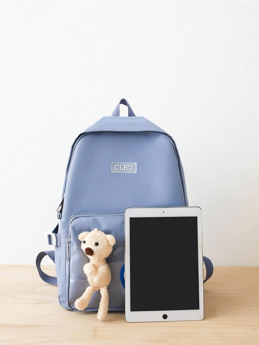 5pcs Bag Sets Classic Backpack Square Bag Pencil Bag Coin Purse