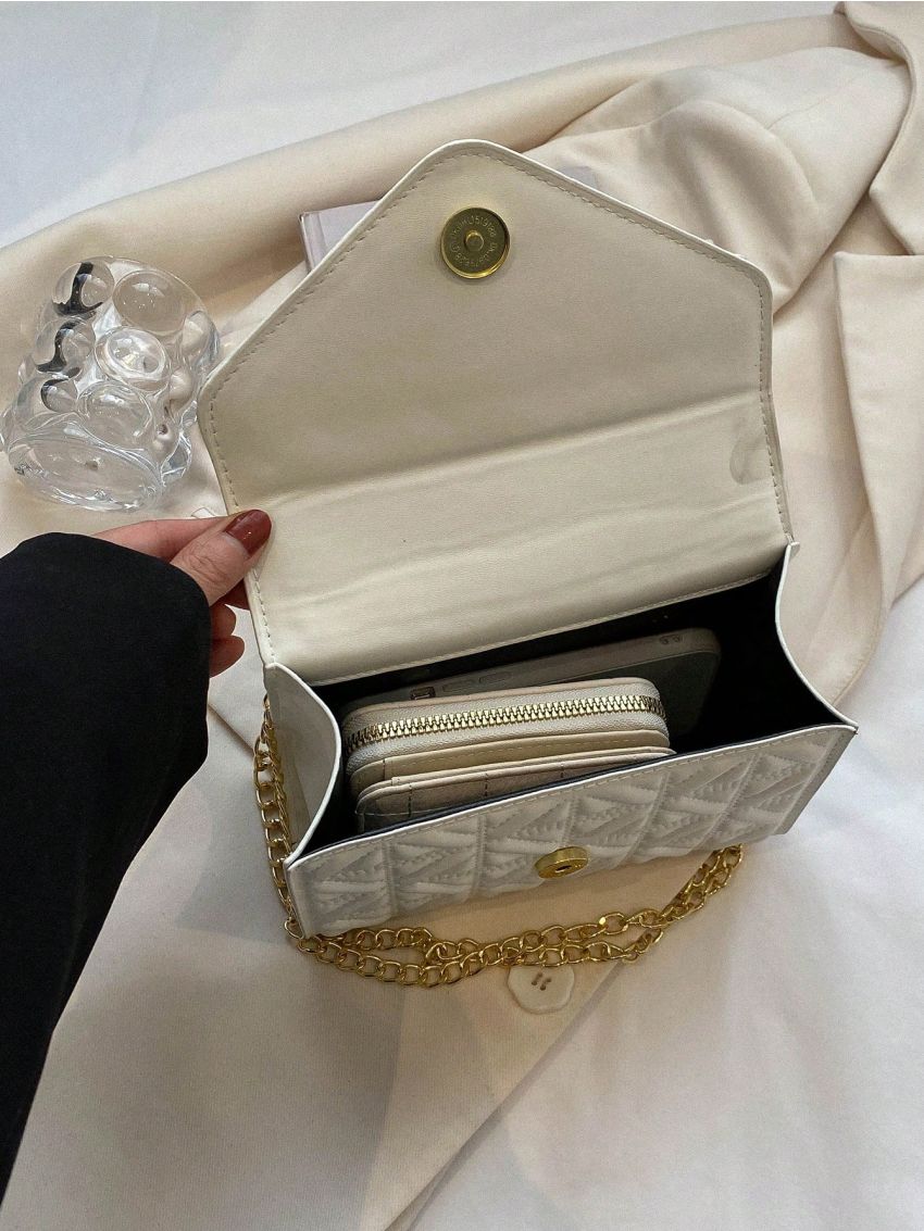 Mini Square Bag Quilted Neon Orange PU Funky