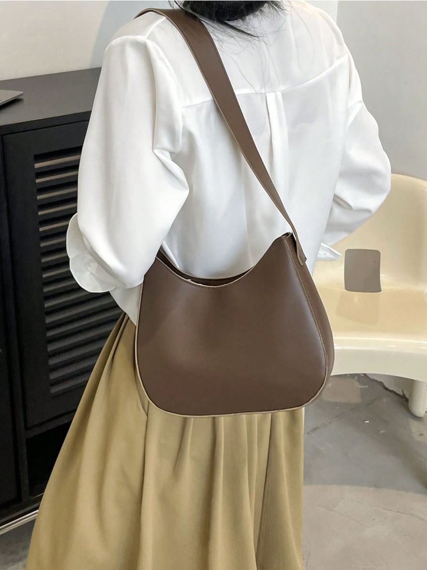 Minimalist Hobo Bag PU Green