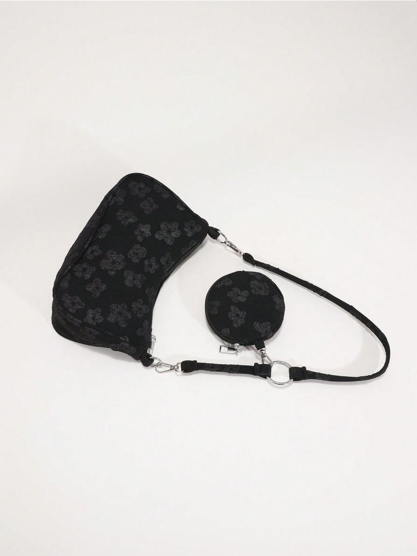 Small Shoulder Bag Solid Color With Coin Purse