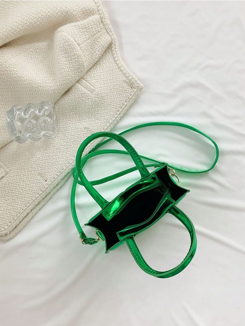 Mini Funky Square Bag Quilted Double Handle