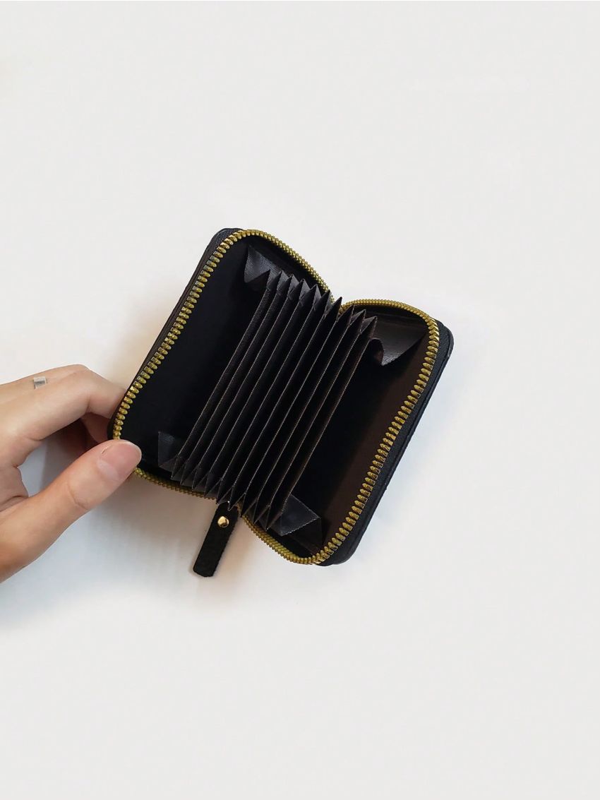 Wallet For Men Women Credit Card Holder Zipper Pocket