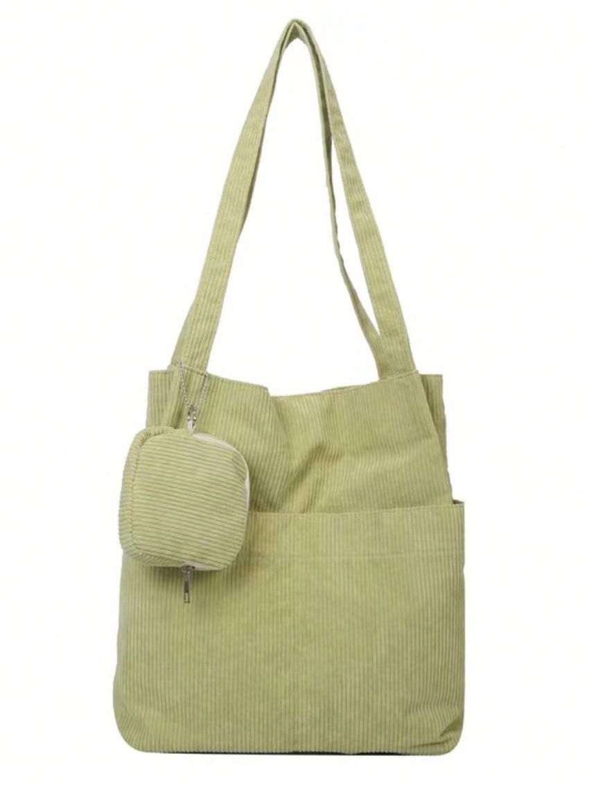 Small Shopper Bag With Coin Purse Minimalist, Clear Bag