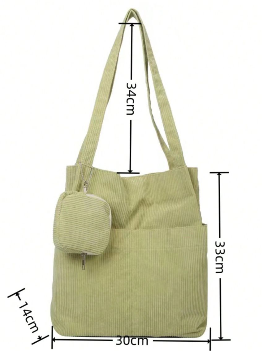 Small Shopper Bag With Coin Purse Minimalist, Clear Bag