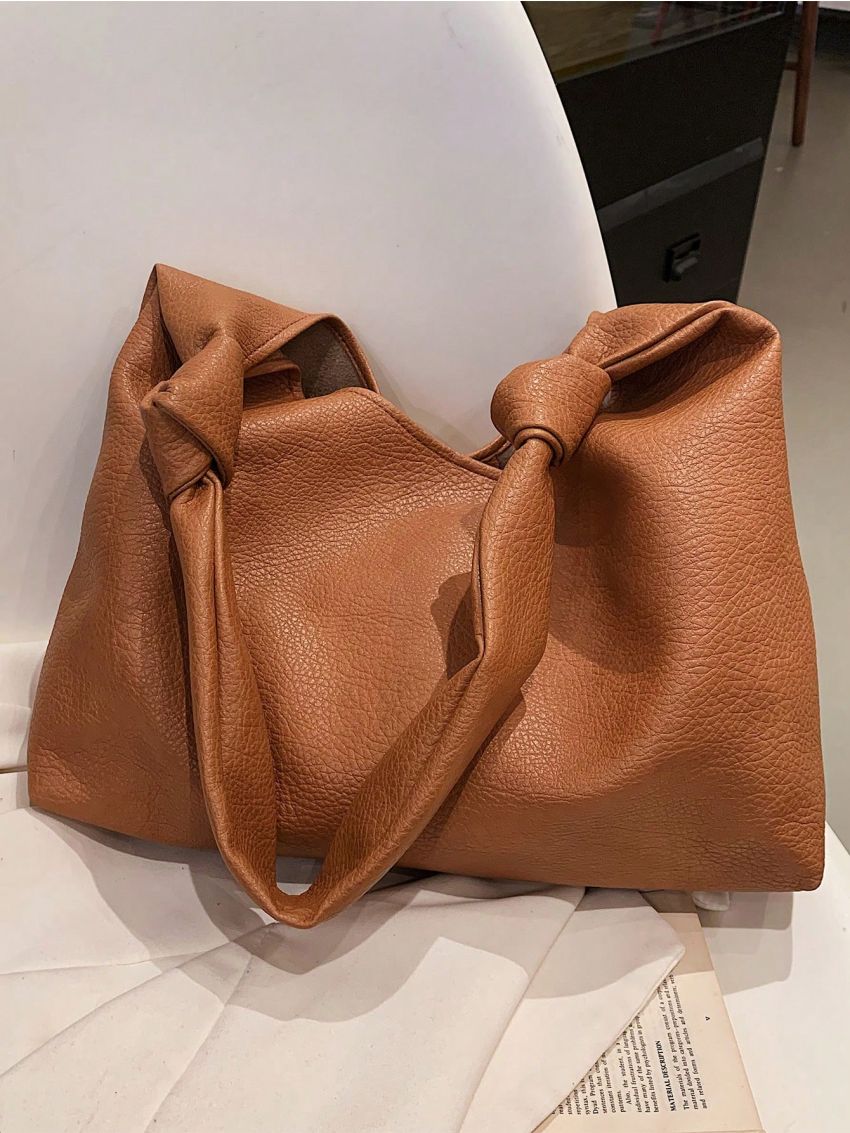 Medium Hobo Bag Solid Color Minimalist Style
