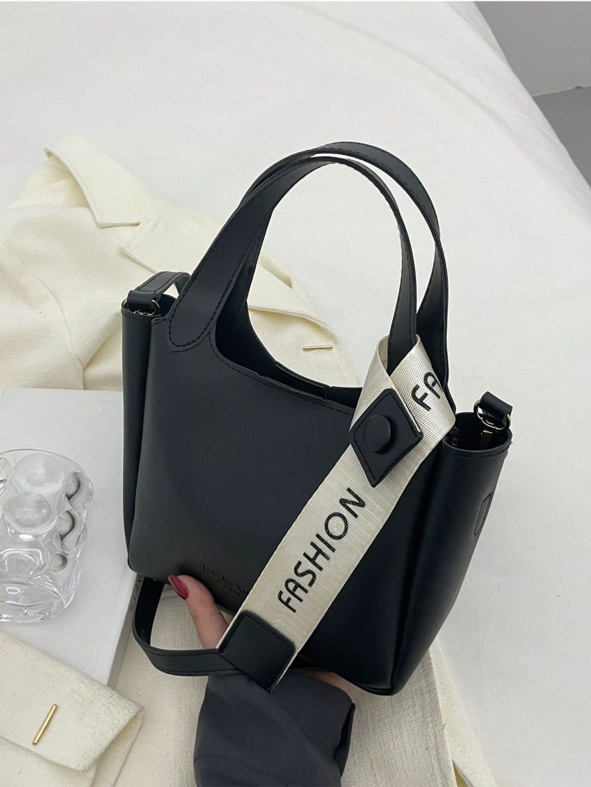 Mini Satchel Bag Double Handle Two Tone Fashion Style