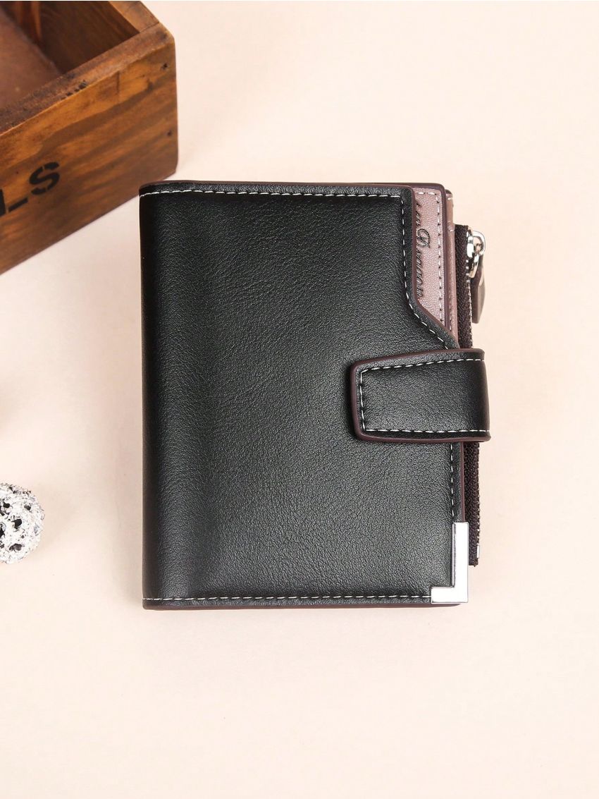 Letter Embossed Detail Small Wallet Fold Over