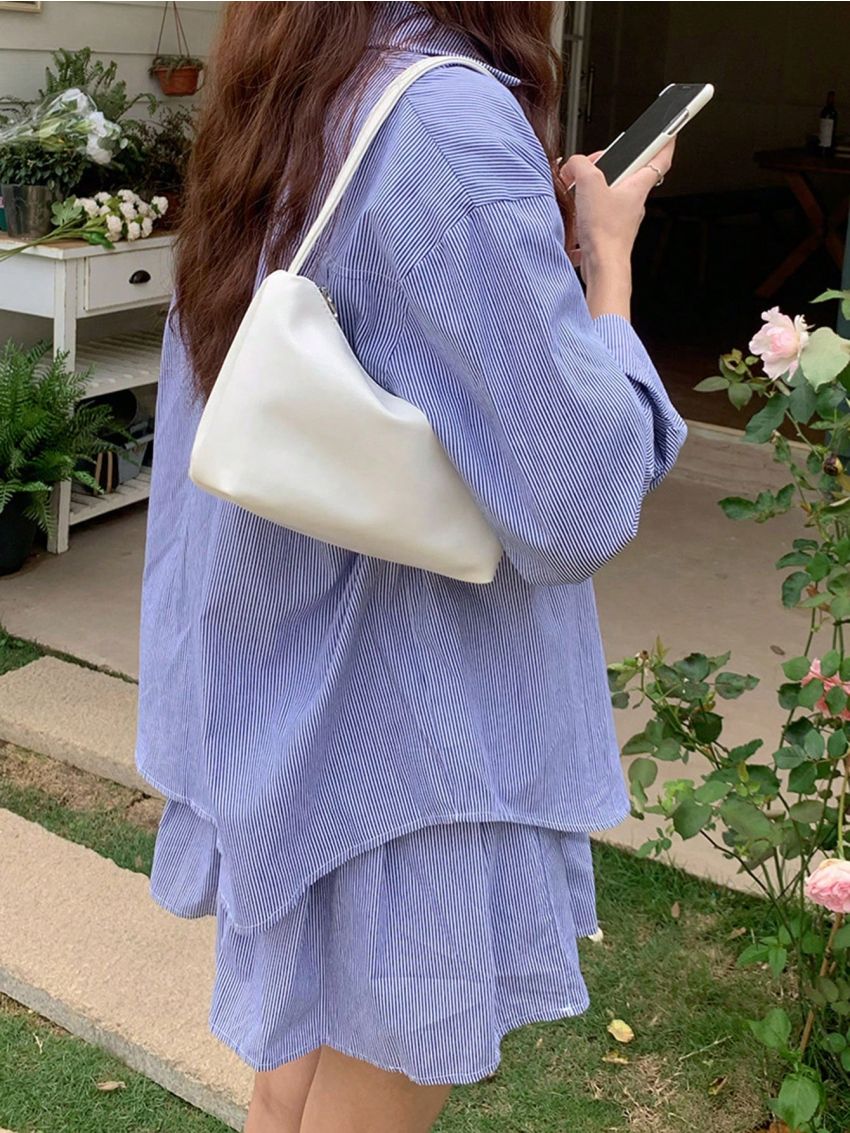 Small Hobo Bag White Minimalist For Daily