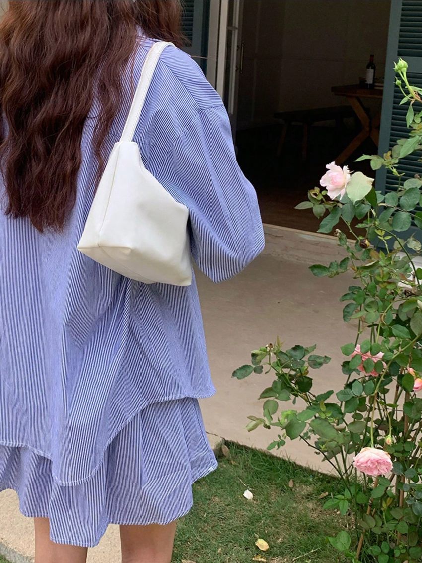 Small Hobo Bag White Minimalist For Daily