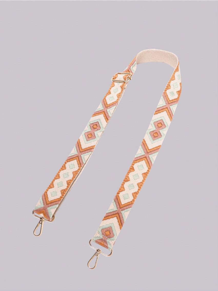 Adjustable Bag Strap Geometric Pattern Replacement Strap For Shoulder Bag Crossbody Bag