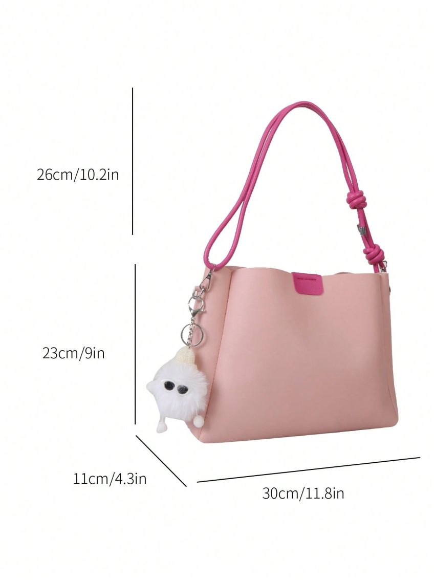 Medium Square Bag Stitch Detail With Bag Charm