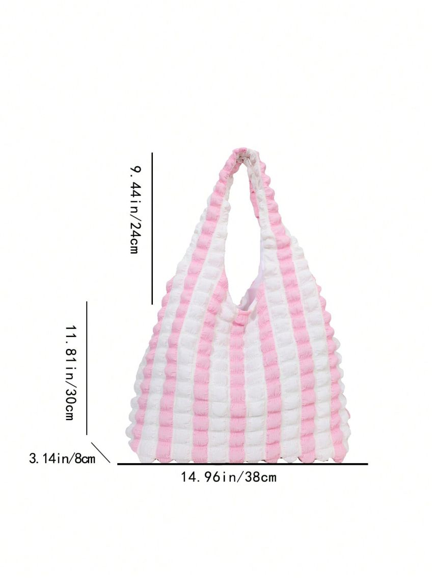 Polyester Shopper Bag Two Tone Casual