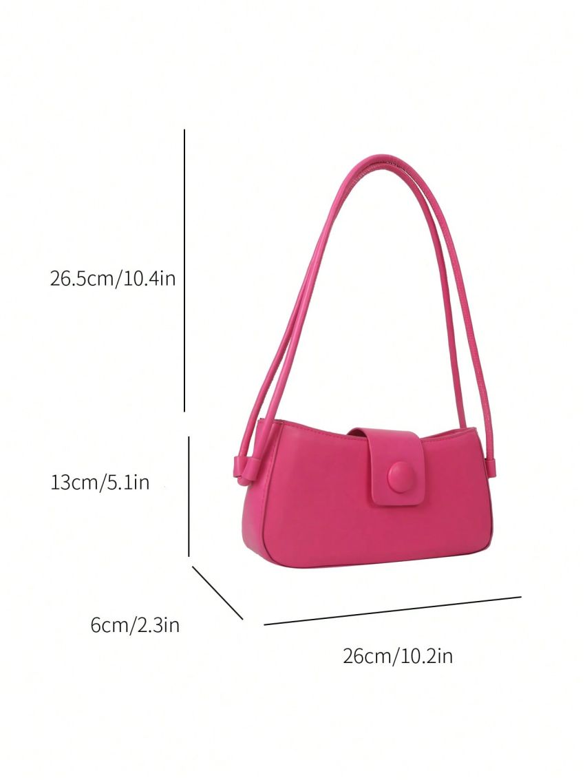 PU Baguette Bag Magnet Solid Color Medium