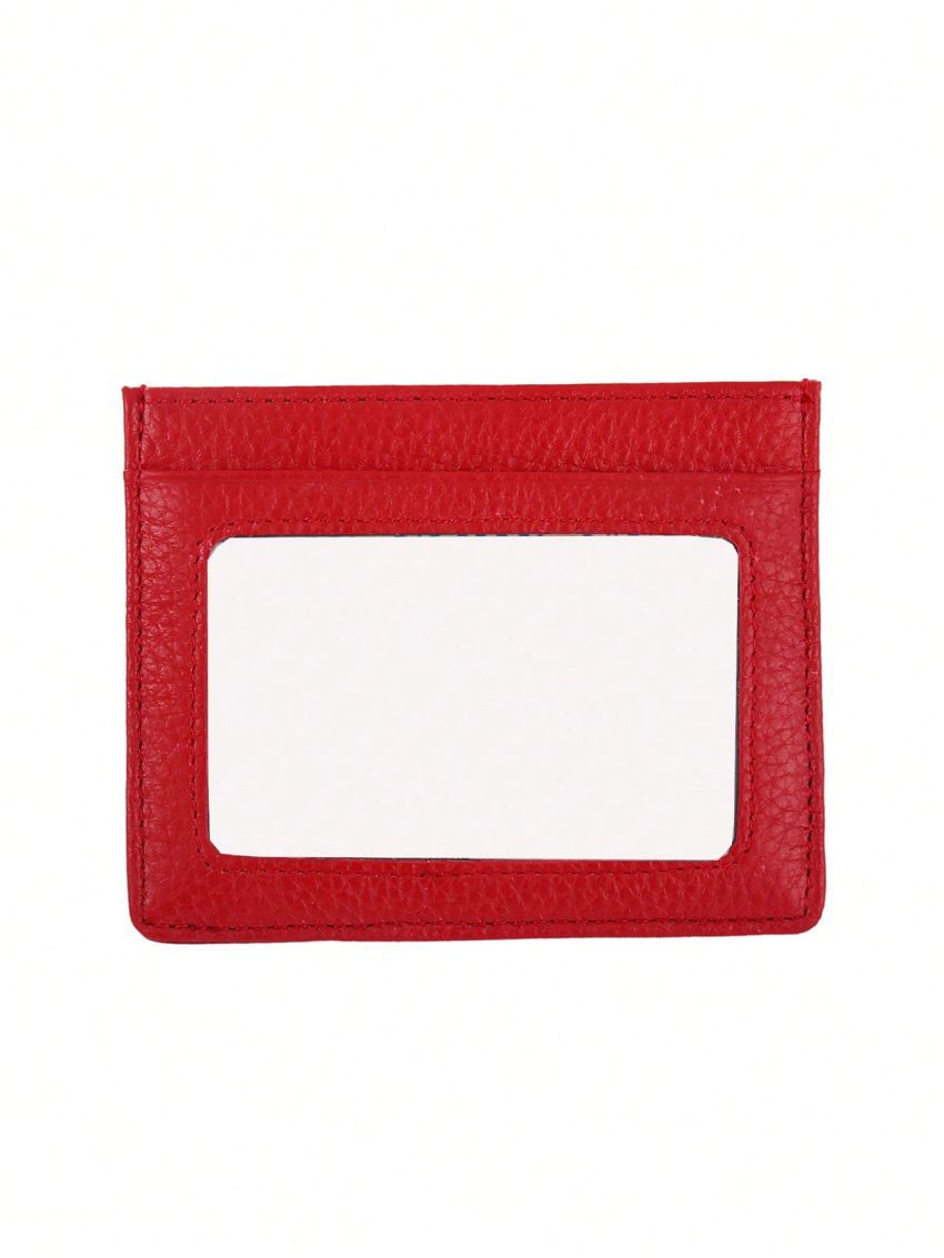 Genuine Leather Fashion Women Slim ID Credit Card Holder Pocket Purse