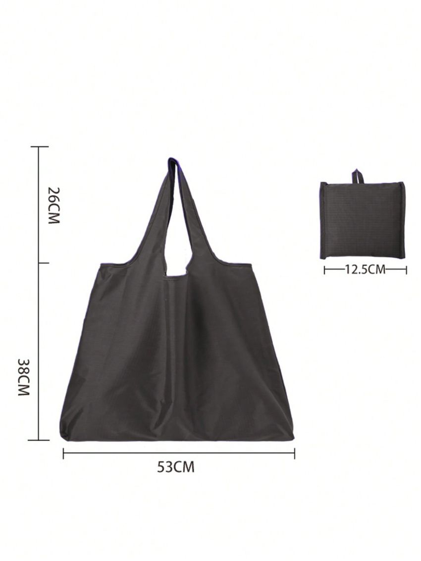 1pc Foldable Waterproof Portable Shopper Bag Large Capacity Supermarket Shopper Bag