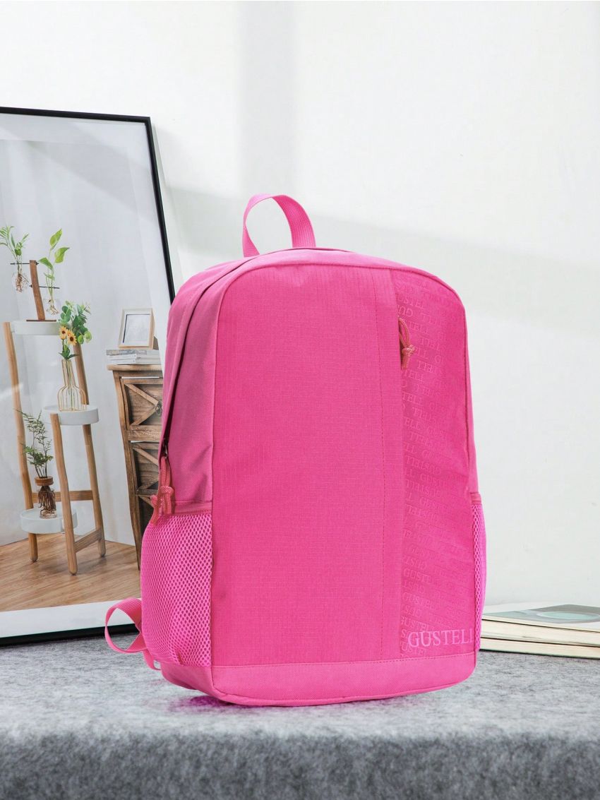 Letter Detail Functional Backpack Waterproof