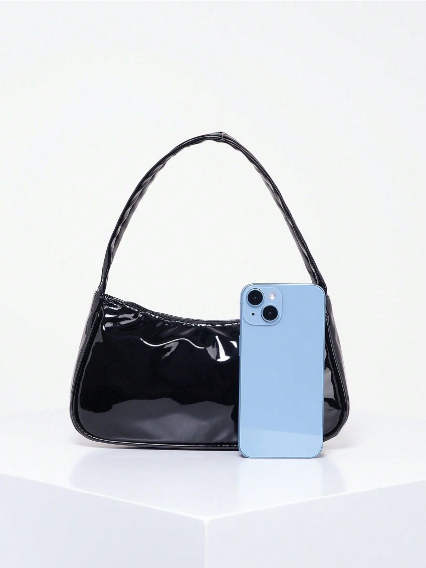 Medium Hobo Bag Solid Color Top Handle Minimalist Style