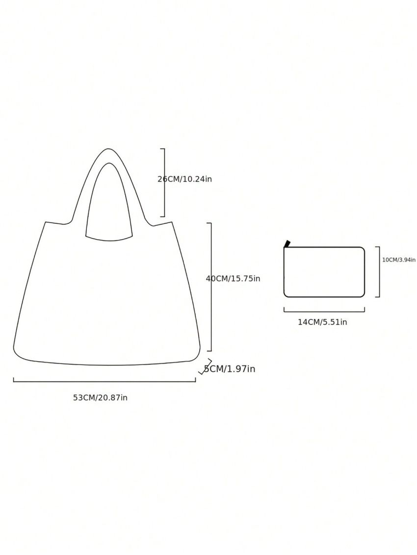 Geometric Print Large Capacity Shopper Bag