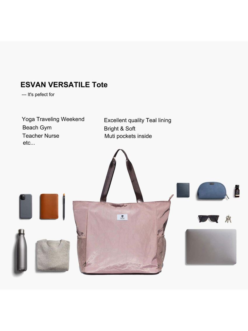 ESVAN Yoga Mat Bag Yoga Tote Carrier Shoulder Bag Carryall Tote for Office,Yoga,Pilates,Travel,Beach and Gym