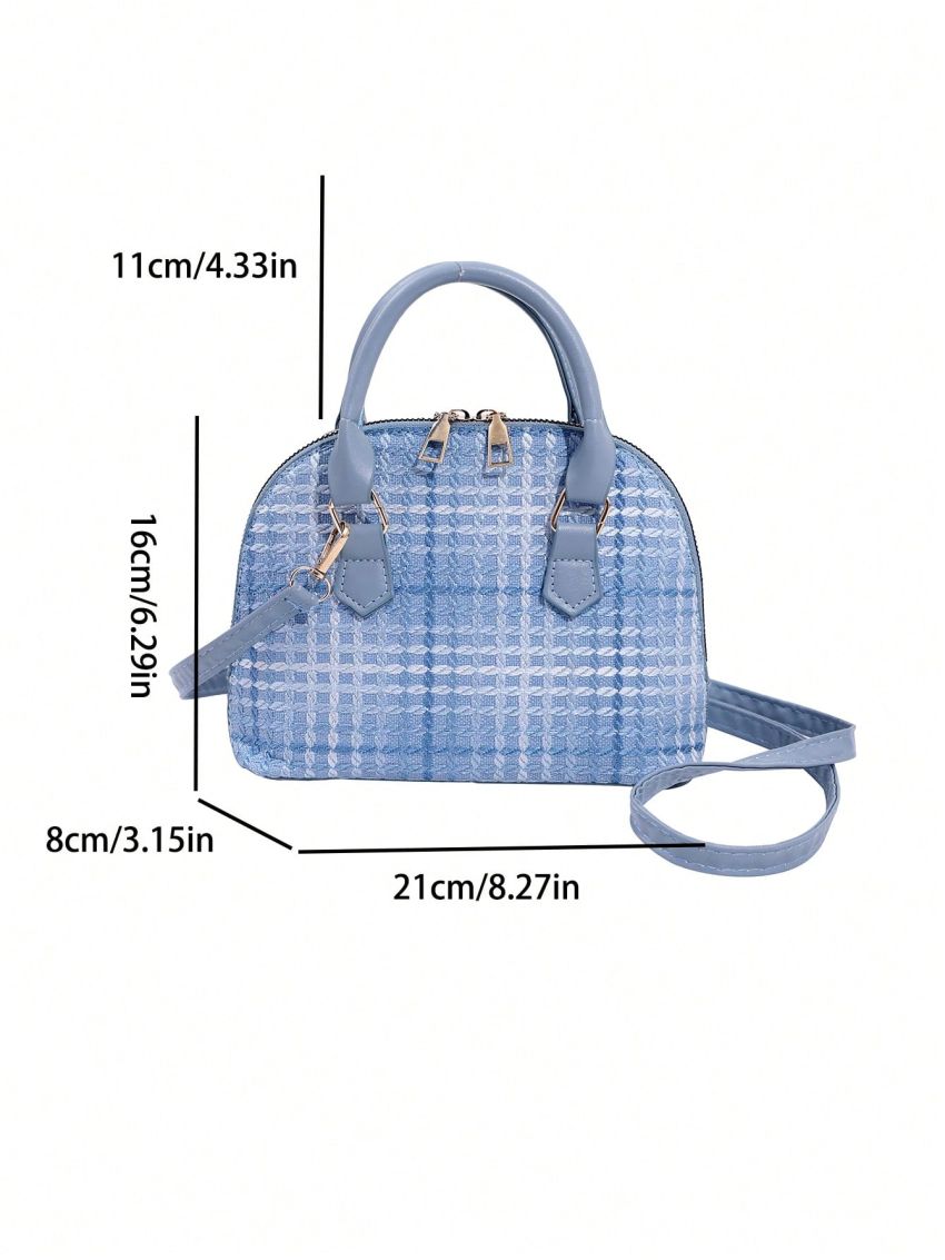 Small Dome Bag Braided Design Double Handle