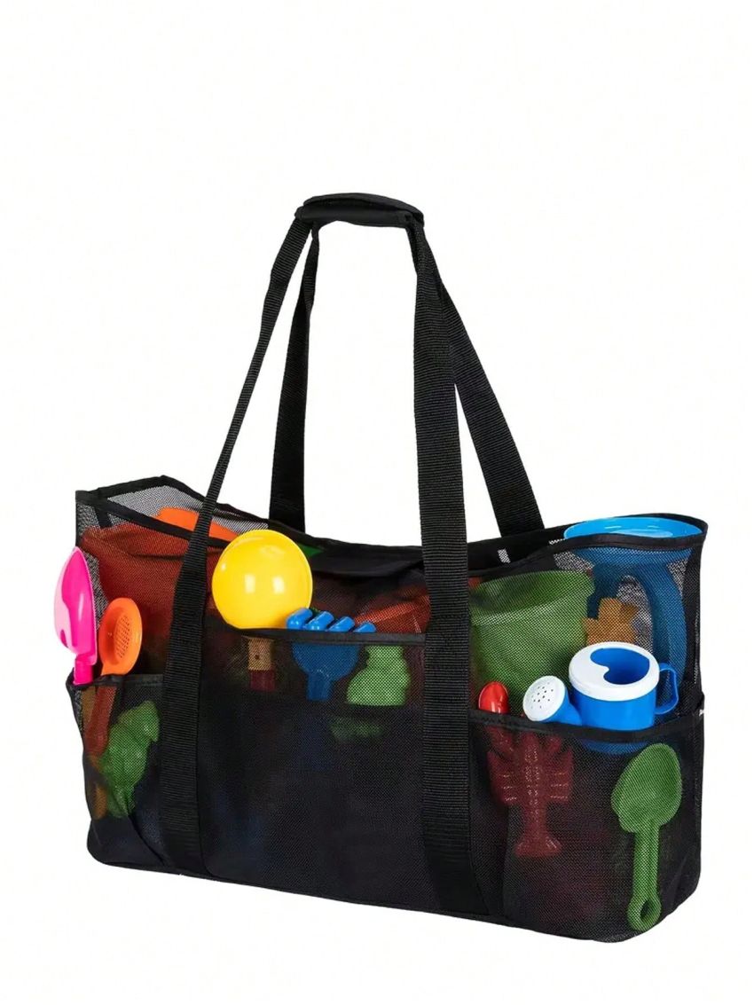 Children's Beach Toy Storage Bag Mesh Beach Tote Bag Suitable For Travel & Shopping