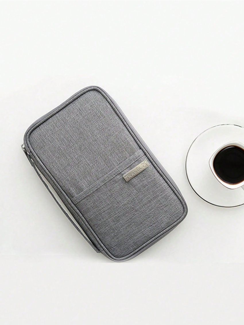 Gray Minimalist Passport Case